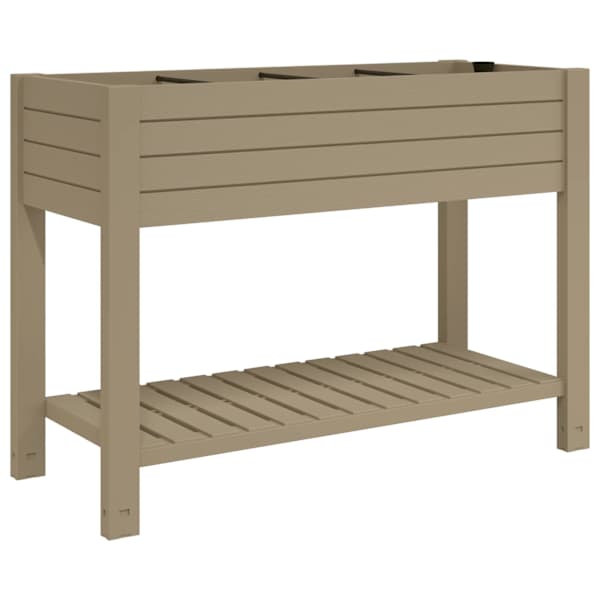 vidaXL k&otilde;rgendatud aia taimelava, helepruun, 110 x 45 x 79 cm