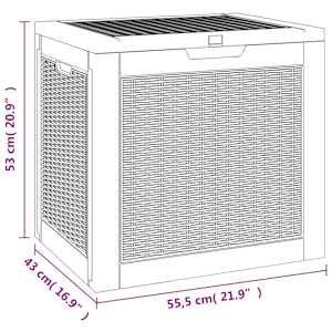 Zahradní úložný box černý 55,5 x 43 x 53 cm polypropylen - obrázek 8
