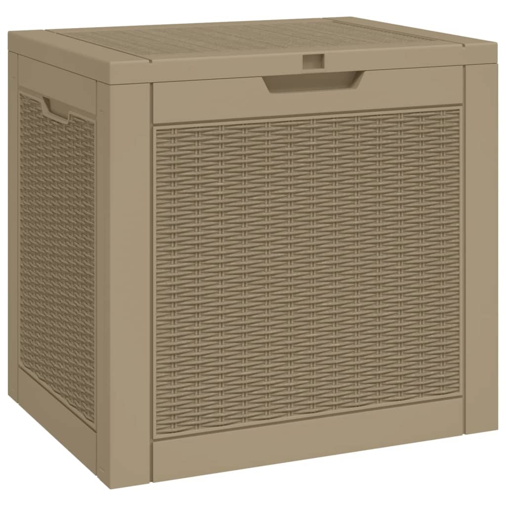 vidaXL Zahradní úložný box světle hnědý 55,5 x 43 x 53 cm polypropylen