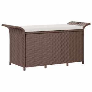 vidaXL aiapink istmepadjaga, pruun, 116 x 46 x 57 cm, pol&uuml;rotang