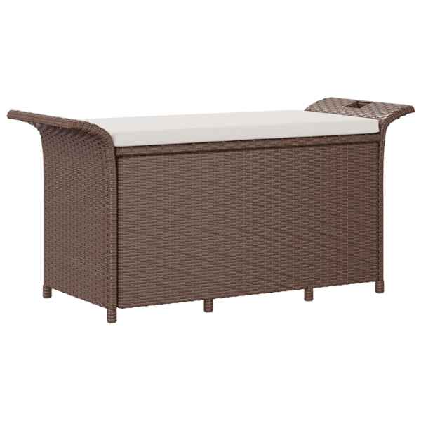 vidaXL aiapink istmepadjaga, pruun, 116 x 46 x 57 cm, pol&uuml;rotang