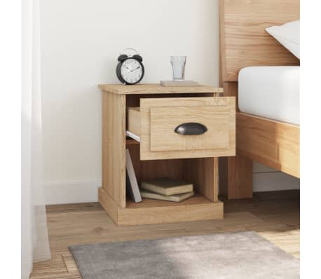 vidaXL Noćni ormarić boja hrasta 39x39x47,5 cm od konstruiranog drva