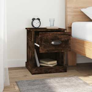 vidaXL Bedside Cabinet Smoked Oak 39x39x47.5 cm Engineered Wood