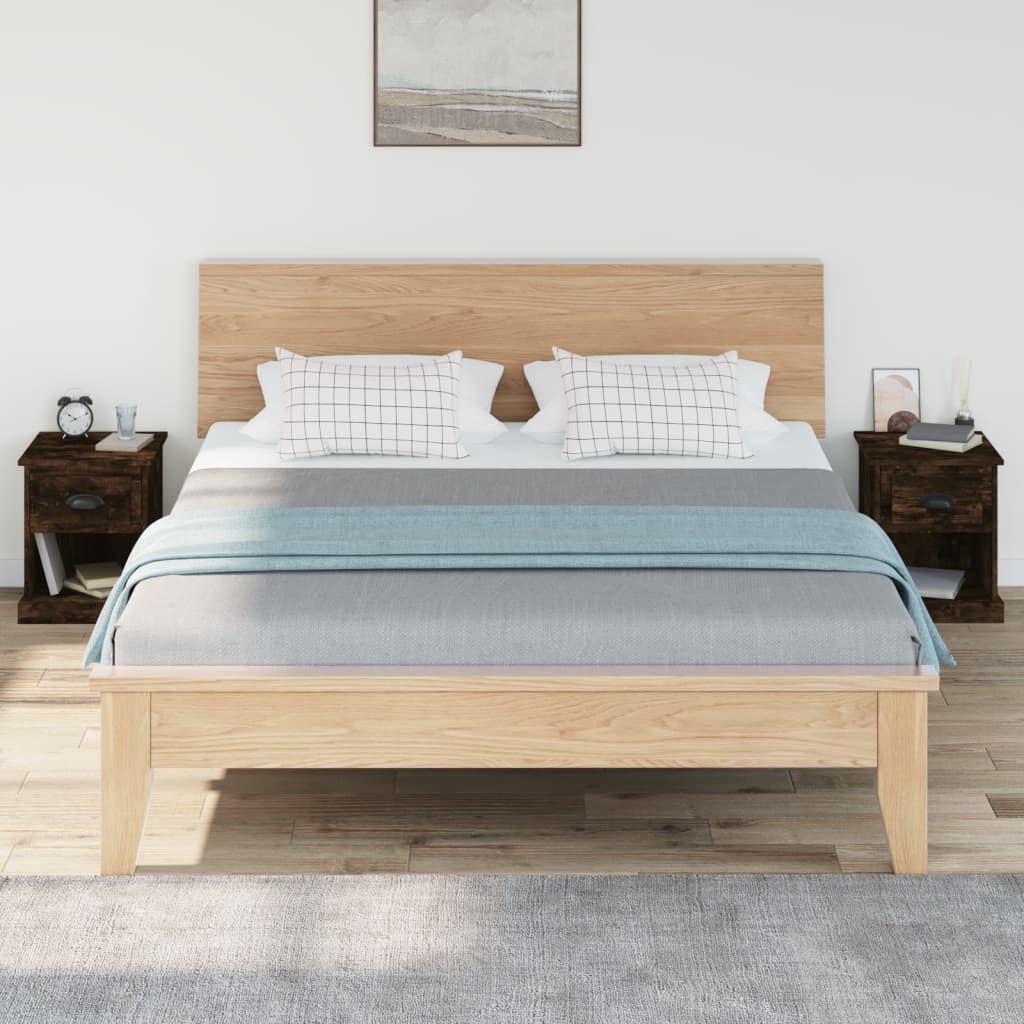 vidaXL Nočné stolíky 2 ks dymový dub 39x39x47,5 cm spracované drevo