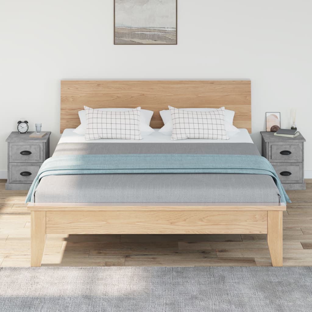 vidaXL 2 db betonszürke szerelt fa éjjeliszekrény 39 x 39 x 47,5 cm