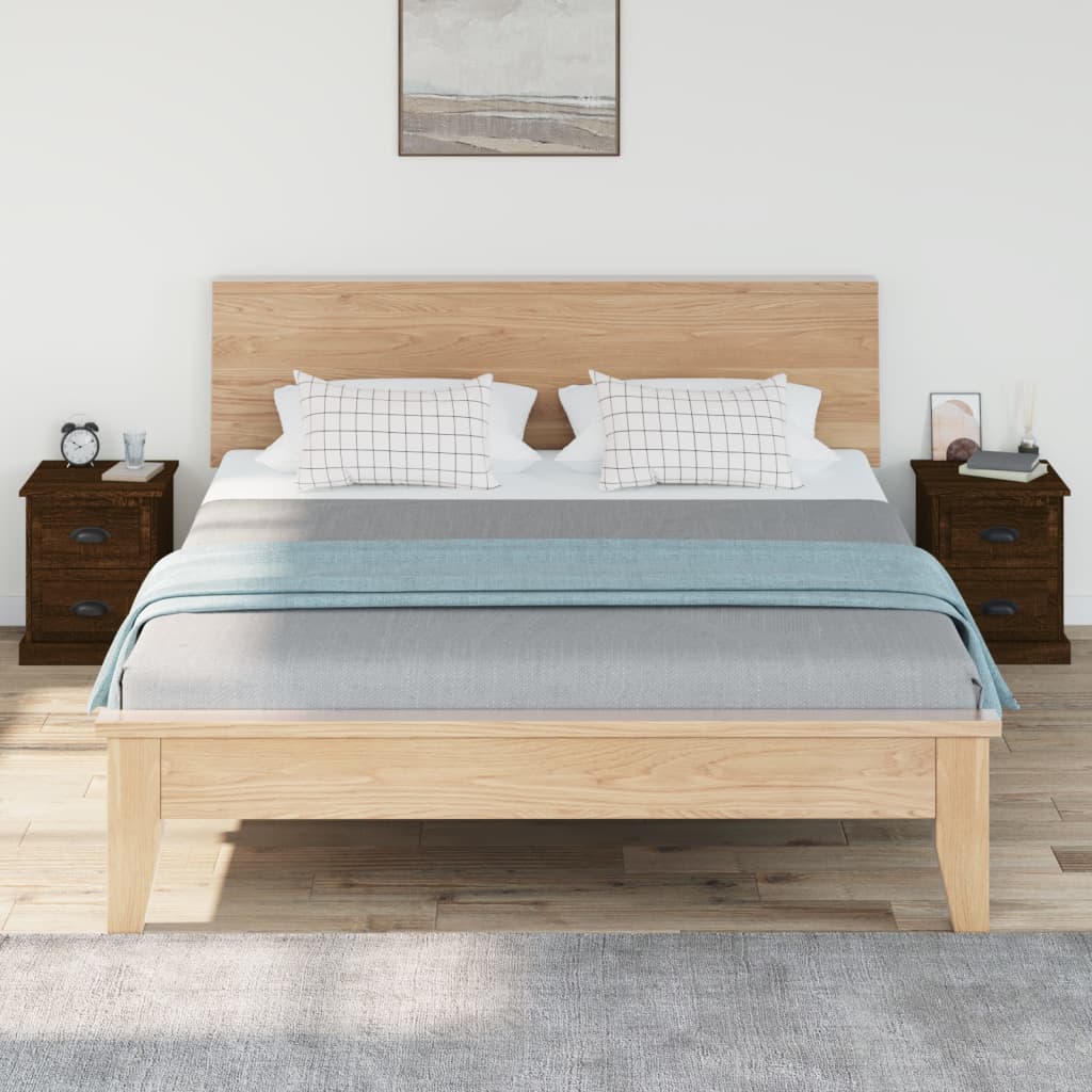 vidaXL Nachtkastjes 2 st 39x39x47,5 cm bewerkt hout bruin eikenkleur afbeelding