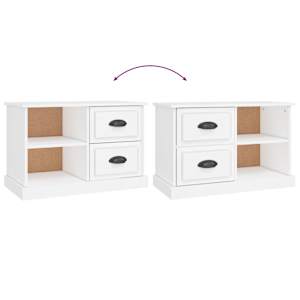 TV skříňka bílá 73 x 35,5 x 47,5 cm kompozitní dřevo - obrázek 9