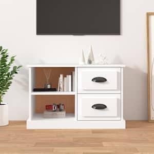 TV skříňka bílá 73 x 35,5 x 47,5 cm kompozitní dřevo - obrázek 1