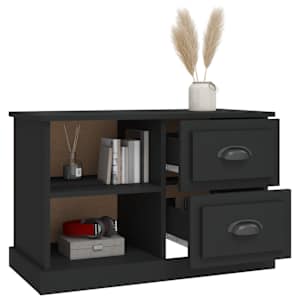 TV skříňka černá 73 x 35,5 x 47,5 cm kompozitní dřevo - obrázek 5