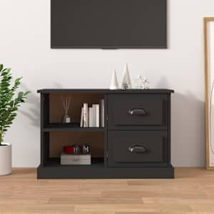 TV skříňka černá 73 x 35,5 x 47,5 cm kompozitní dřevo - obrázek 1