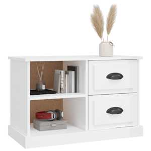 TV skříňka bílá vysoký lesk 73x35,5x47,5 cm kompozitní dřevo - obrázek 4