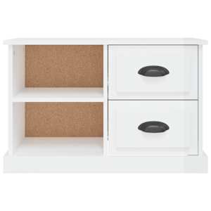TV skříňka bílá vysoký lesk 73x35,5x47,5 cm kompozitní dřevo - obrázek 6