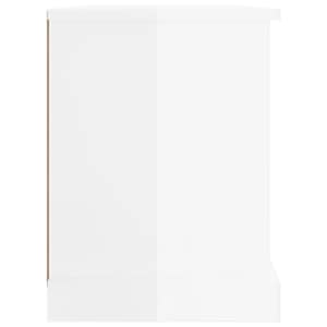 TV skříňka bílá vysoký lesk 73x35,5x47,5 cm kompozitní dřevo - obrázek 8