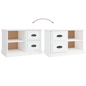 TV skříňka bílá vysoký lesk 73x35,5x47,5 cm kompozitní dřevo - obrázek 9