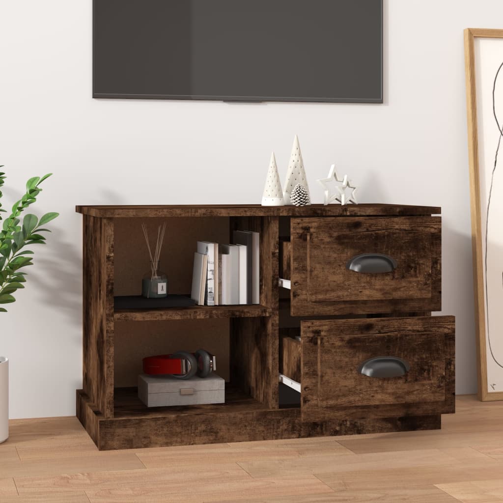 vidaXL Tv-meubel 73x35,5x47,5 cm bewerkt hout gerookt eikenkleurig afbeelding