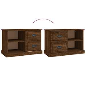 TV skříňka hnědý dub 73 x 35,5 x 47,5 cm kompozitní dřevo - obrázek 9