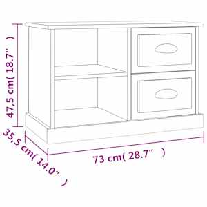TV skříňka hnědý dub 73 x 35,5 x 47,5 cm kompozitní dřevo - obrázek 11