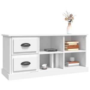 TV skříňka bílá 102 x 35,5 x 47,5 cm kompozitní dřevo - obrázek 4