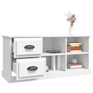 TV skříňka bílá 102 x 35,5 x 47,5 cm kompozitní dřevo - obrázek 5