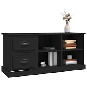 TV skříňka černá 102 x 35,5 x 47,5 cm kompozitní dřevo - obrázek 4