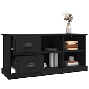 TV skříňka černá 102 x 35,5 x 47,5 cm kompozitní dřevo - obrázek 5