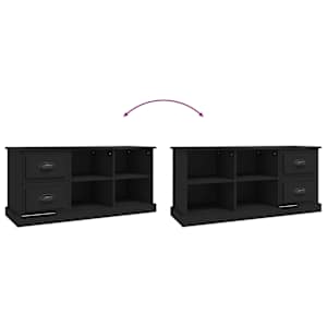 TV skříňka černá 102 x 35,5 x 47,5 cm kompozitní dřevo - obrázek 9