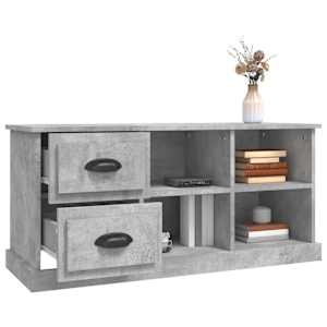 TV skříňka betonově šedá 102 x 35,5 x 47,5 cm kompozitní dřevo - obrázek 5