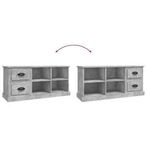 TV skříňka betonově šedá 102 x 35,5 x 47,5 cm kompozitní dřevo - obrázek 9