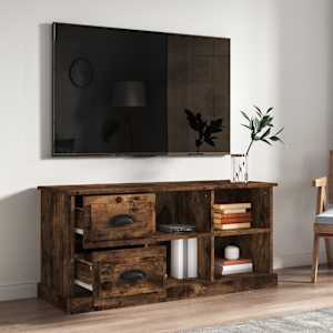 TV skříňka kouřový dub 102 x 35,5 x 47,5 cm kompozitní dřevo - obrázek 3