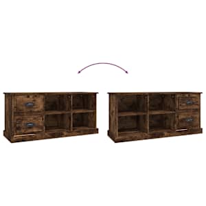 TV skříňka kouřový dub 102 x 35,5 x 47,5 cm kompozitní dřevo - obrázek 9