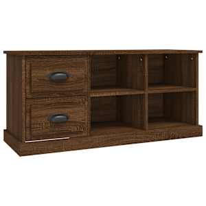 TV skříňka hnědý dub 102 x 35,5 x 47,5 cm kompozitní dřevo - obrázek 2