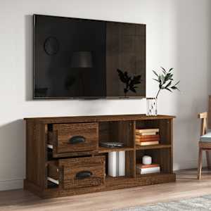 TV skříňka hnědý dub 102 x 35,5 x 47,5 cm kompozitní dřevo - obrázek 3