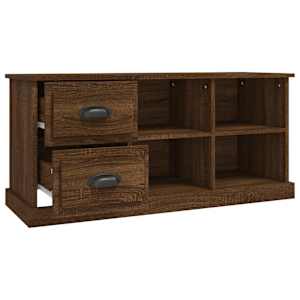 TV skříňka hnědý dub 102 x 35,5 x 47,5 cm kompozitní dřevo - obrázek 7
