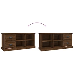 TV skříňka hnědý dub 102 x 35,5 x 47,5 cm kompozitní dřevo - obrázek 9