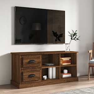 TV skříňka hnědý dub 102 x 35,5 x 47,5 cm kompozitní dřevo - obrázek 1