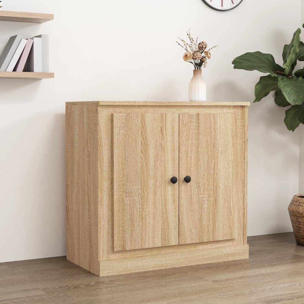 vidaXL skænk 70x35,5x67,5 cm konstrueret træ sonoma-eg