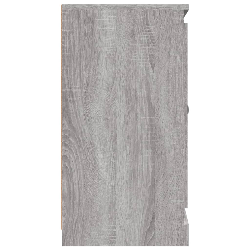szürke sonoma színű szerelt fa tálalószekrény 70x35,5x67,5 cm