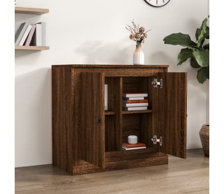 vidaXL Μπουφές Καφέ Δρυς 70x35,5x67,5 εκ. από Επεξεργασμένο Ξύλο