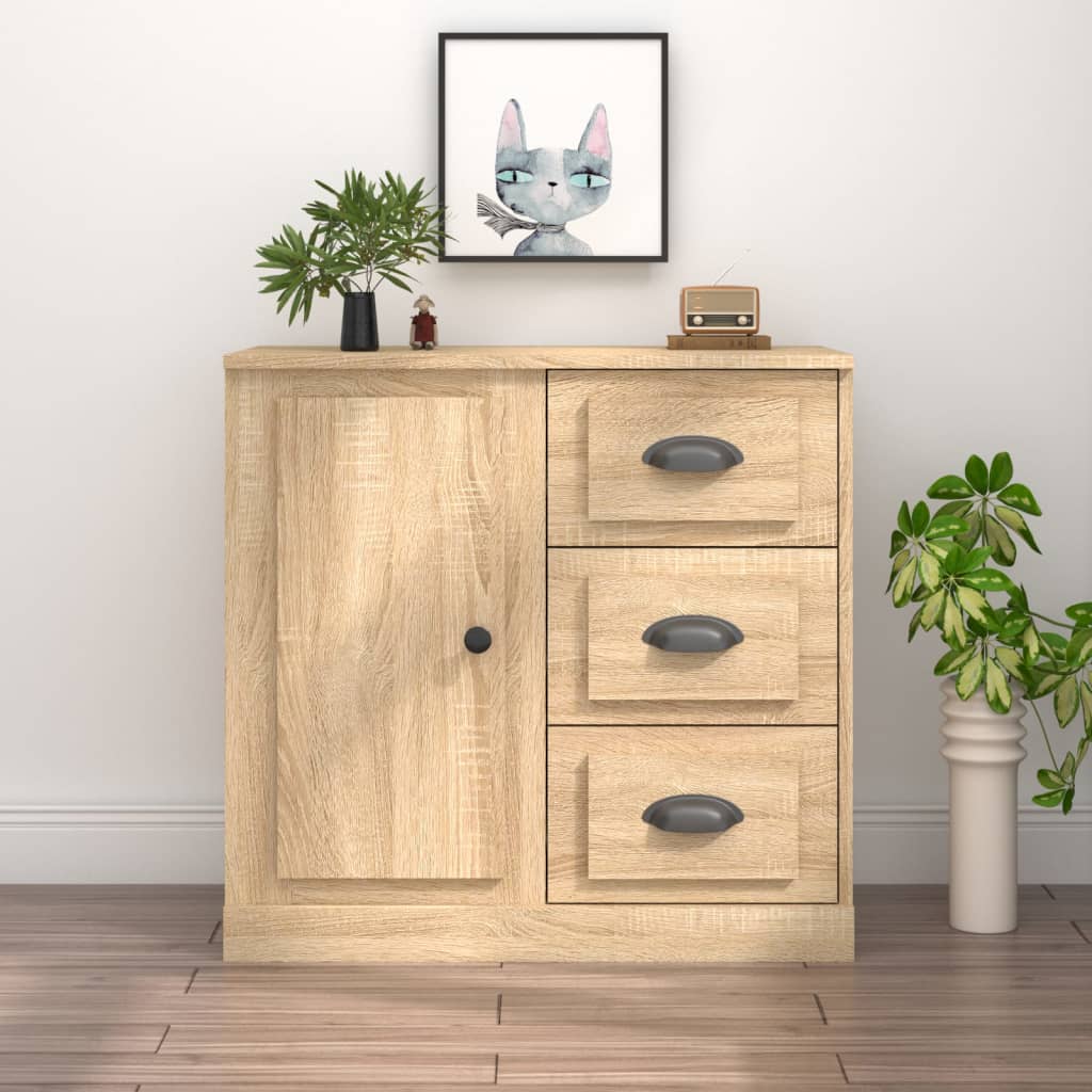 Buffet chêne sonoma 70x35,5x67,5 cm bois d'ingénierie