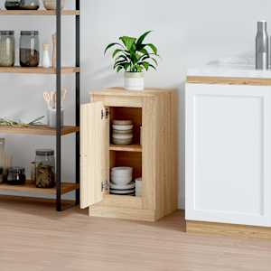 vidaXL &Scaron;oninė spintelė, ąžuolo, 37,5x35,5x67,5cm, apdirbta mediena