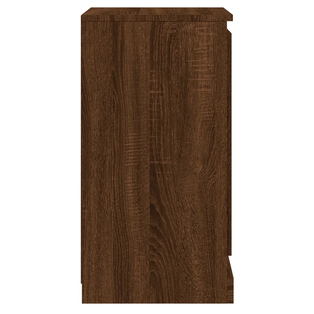 barna tölgy színű szerelt fa tálalószekrény 37,5x35,5x67,5 cm