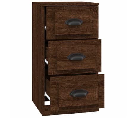 vidaXL &Scaron;oninė spintelė, ruda ąžuolo, 36x35,5x67,5cm, apdirbta mediena