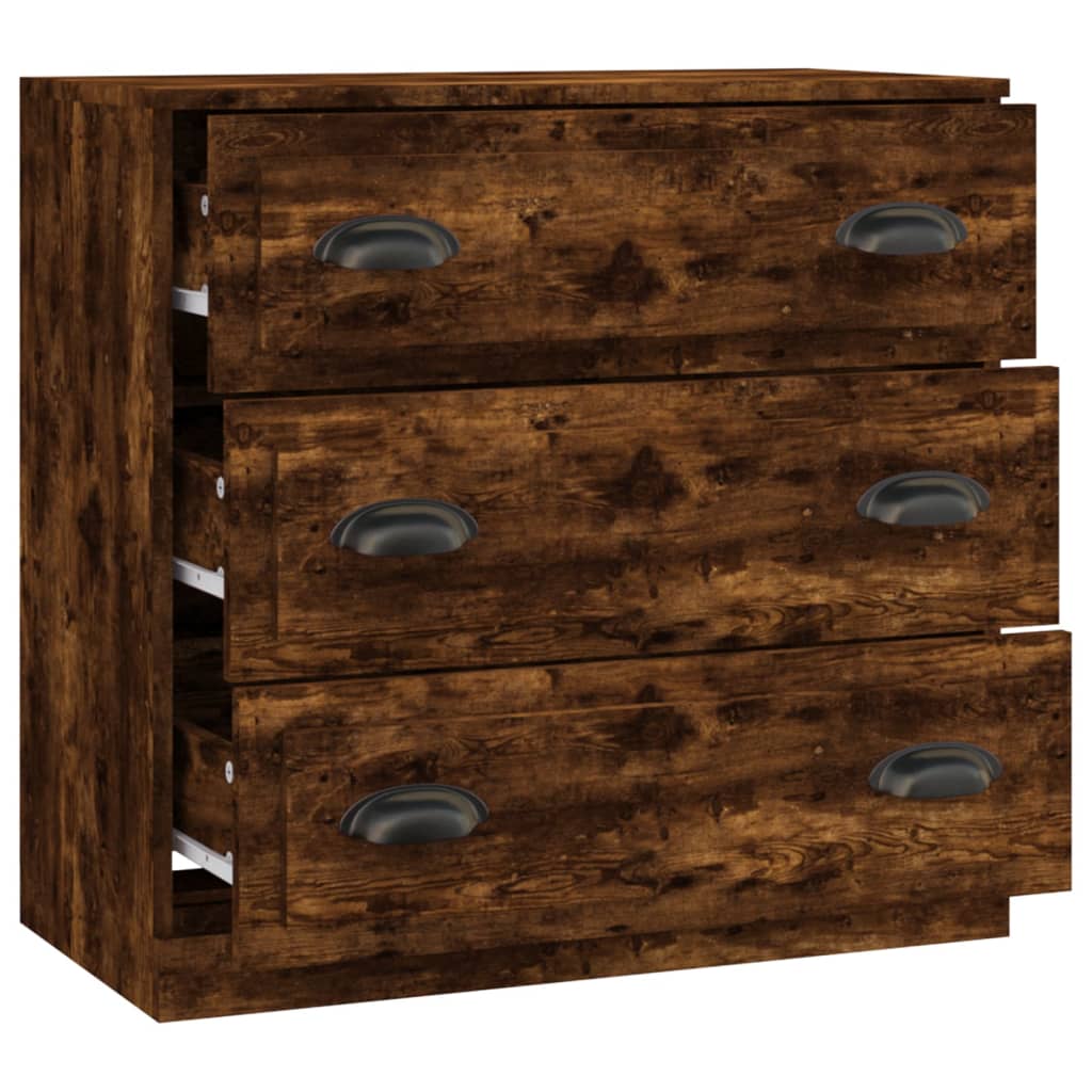 vidaXL Dressoir 70x35,5x67,5 cm bewerkt hout gerookt eikenkleurig