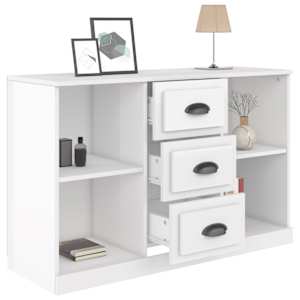 Příborník bílý s vysokým leskem 104,5 x 35,5 x 67,5 cm kompozit - obrázek 7