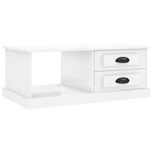 Konferenční stolek bílý s leskem 90x50x35 cm kompozitní dřevo - obrázek 2