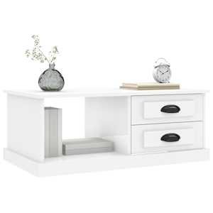 Konferenční stolek bílý s leskem 90x50x35 cm kompozitní dřevo - obrázek 4