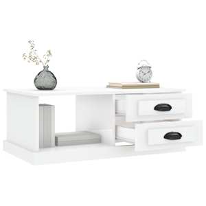 Konferenční stolek bílý s leskem 90x50x35 cm kompozitní dřevo - obrázek 5