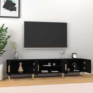 TV skříňka černá 180 x 31,5 x 40 cm kompozitní dřevo - obrázek 3