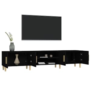 TV skříňka černá 180 x 31,5 x 40 cm kompozitní dřevo - obrázek 5