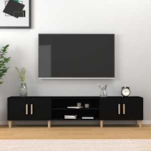 TV skříňka černá 180 x 31,5 x 40 cm kompozitní dřevo - obrázek 1